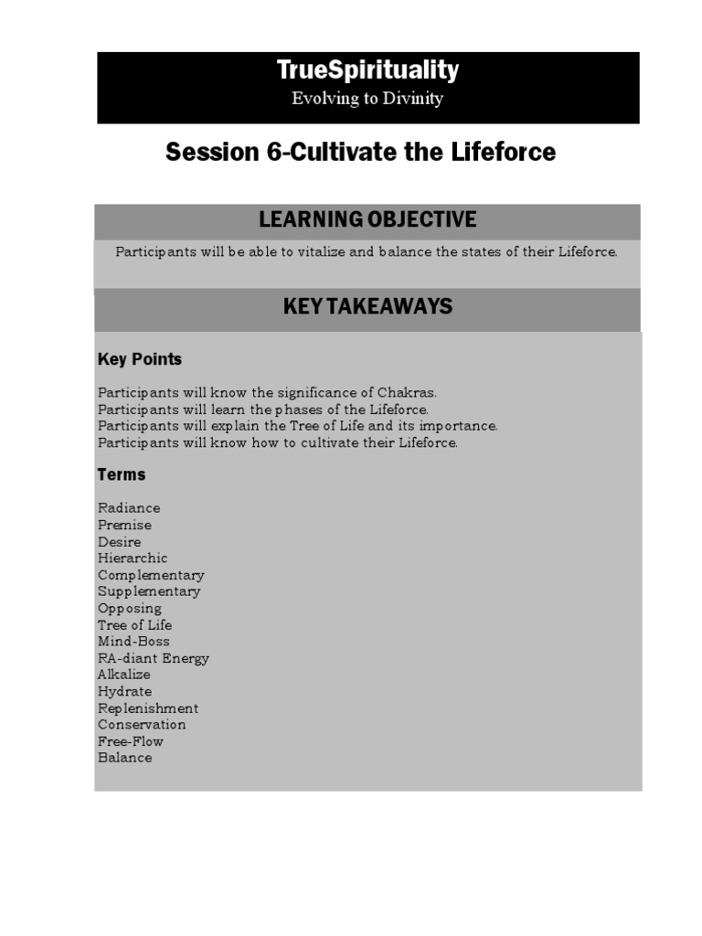 Cultivating Lifeforce Energy and Balance | PDF | Breathing | Fasting