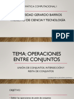 Operaciones Entre Conjuntos Semana 13 Al 19 de Abril