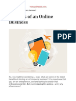 Lecture 5 Benefits of an Online Business