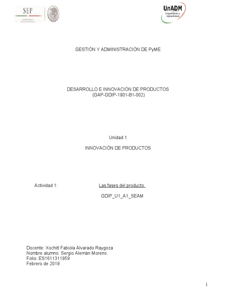 Gdip U1 A1 Seam | Unduh gratis PDF | Producto (Negocio) | Chocolate