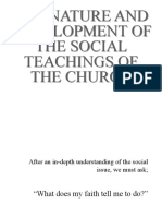 The Nature and Development of The Social Teachings of The Church