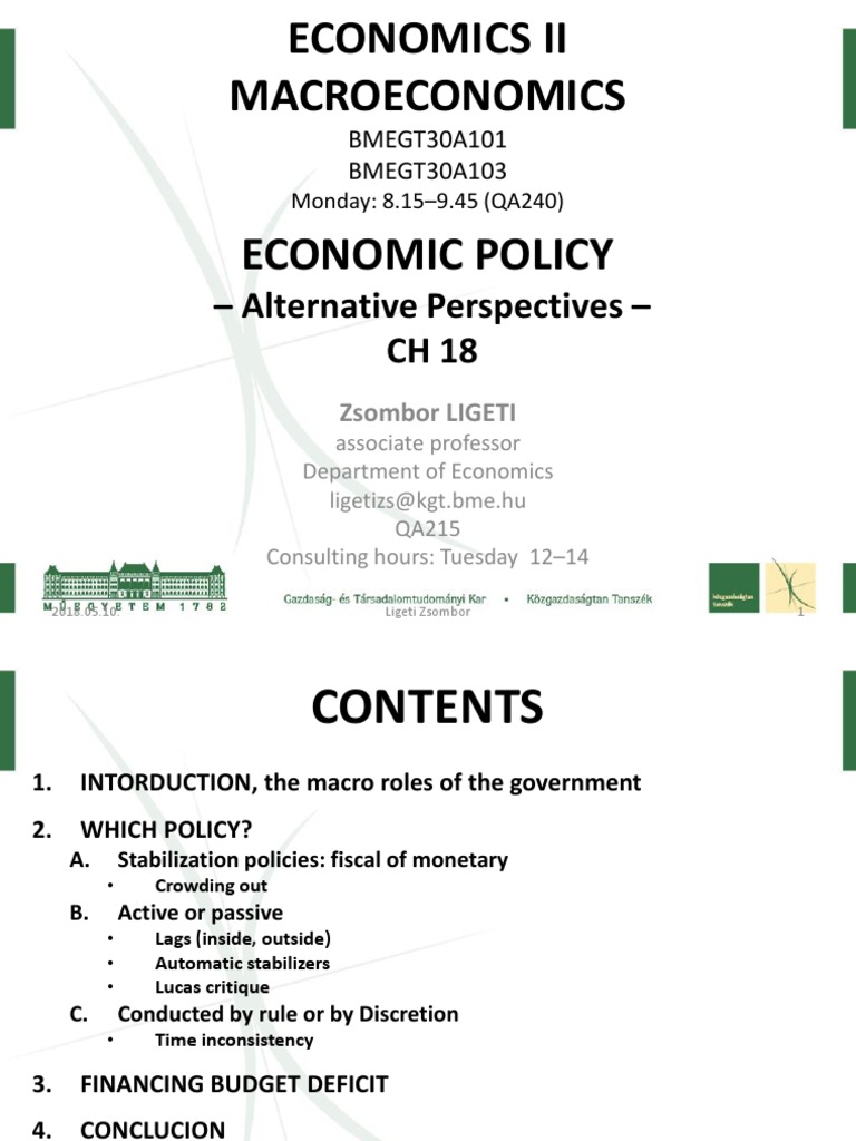Macroeconomics Policy Insights | PDF | Macroeconomics | Economic Policy
