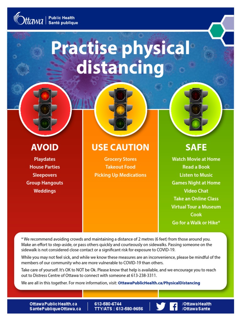 Practise Physical Distancing: Safe Use Caution Avoid | PDF