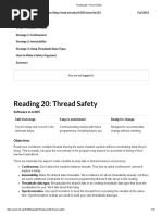 Reading 20 - Thread Safety