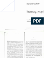 Merleau-Ponty - Fenomenologia Percepcji. Fragmenty PDF | PDF