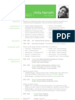 Attila Nemeth Web Designer Resume