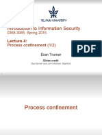 Introduction To Information Security: Process Confinement (1/2)