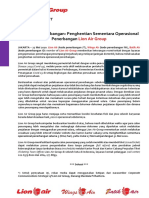 (2020) MEDIA STATEMENT - Informasi Penerbangan, Penghentian Sementara Operasional Penerbangan Lion Air Group