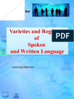 Purposive Communication: Varieties and Registers of Spoken and Written Language