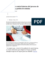 Auditoría de Control Interno Del Proceso de Liquidación y Gestión de Nómina - SEP.09.2019