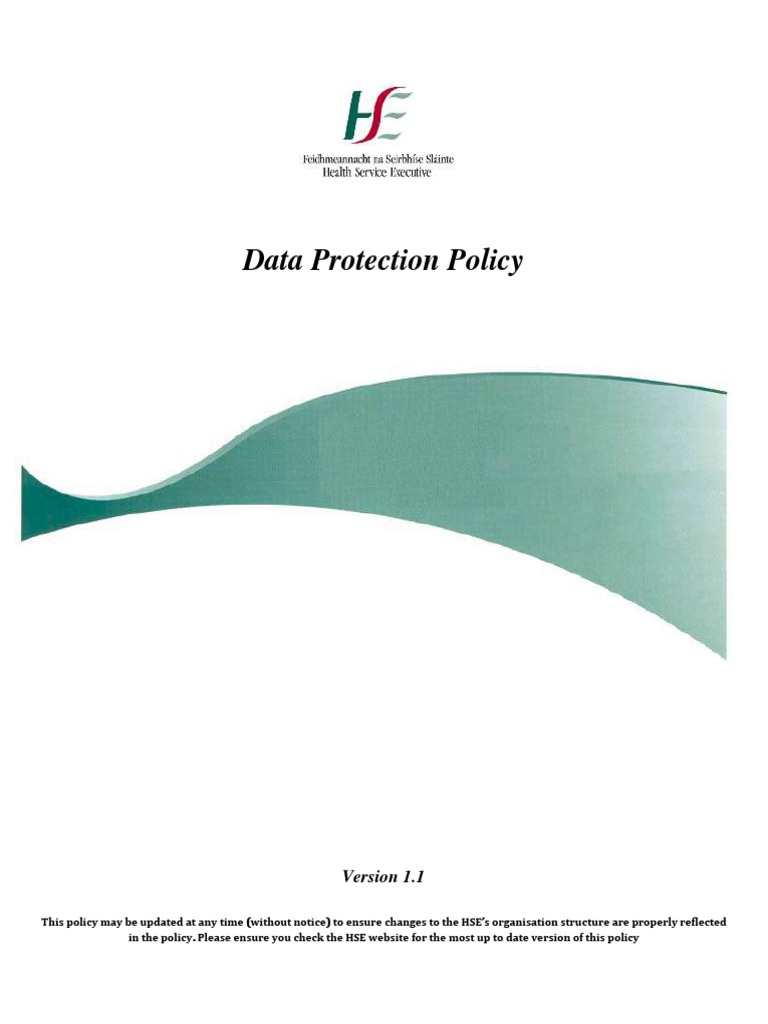 Hse Data Protection Policy | PDF | Information Privacy | Government ...