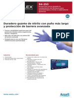 Duradero Guante de Nitrilo Con Puño Más Largo y Protección de Barrera Avanzada