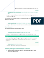 Forming Participle Clause in English Grammar: Active Sentences