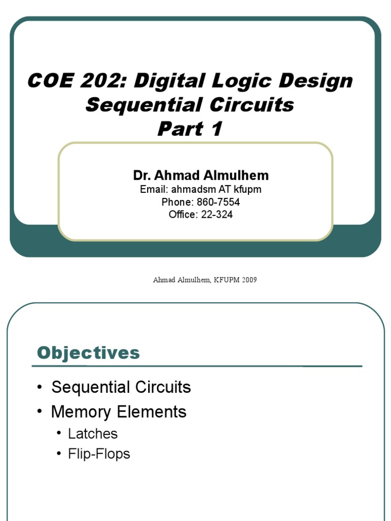 COE 202: Sequential Circuit Overview | PDF | Electronics | Electrical ...