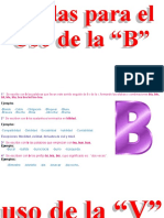 Reglas para el uso de la B