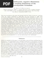 (Mandelbrot, 1991) Random Multifractals Negative Dimensions and The Resulting Limitations of The Thermodynamic Formalism