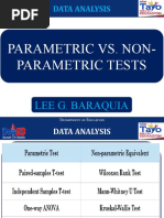 Data Analysis: Parametric vs. Non-Parametric Tests