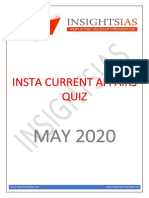 INSTA May 2020 Current Affairs Quiz Compilation