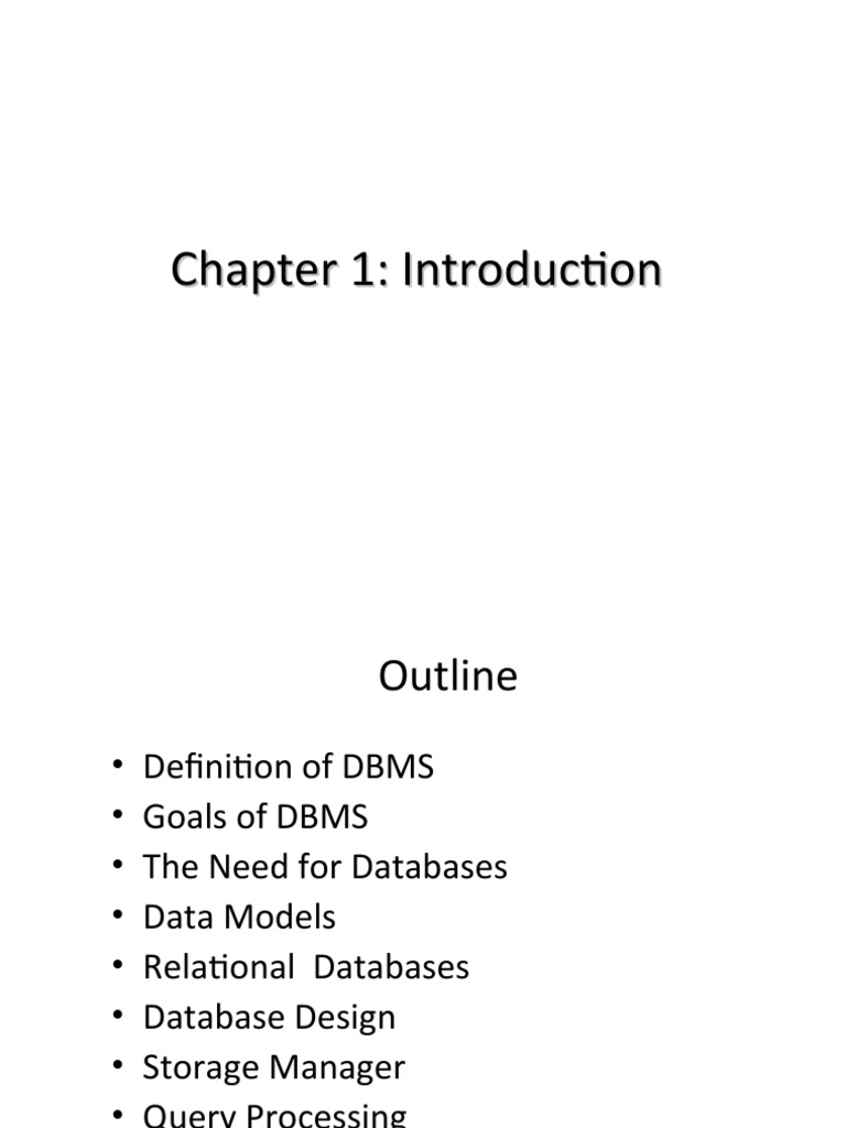 Chapter 1 Introduction Relational Database Relational Model