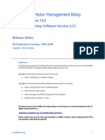 Multilin 369 Motor Management Relay: Firmware Version 3.62 Enervista 369 Setup Software Version 4.23 Release Notes