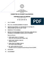 A G E N D A: Committee On Poverty Alleviation