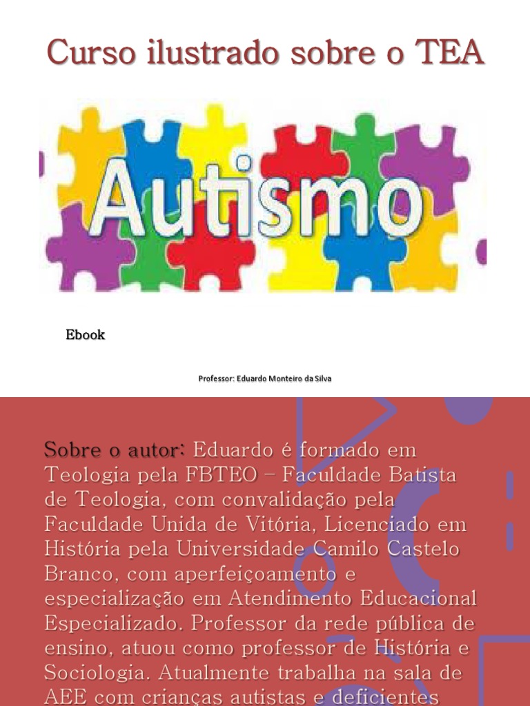 Curso Ilustrado sobre TEA e Inclusão Escolar | PDF | Autismo | Espectro ...