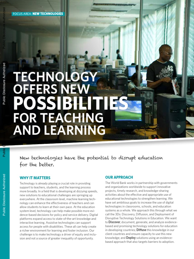 Technology Offers New For Teaching and Learning: Possibilities | PDF ...