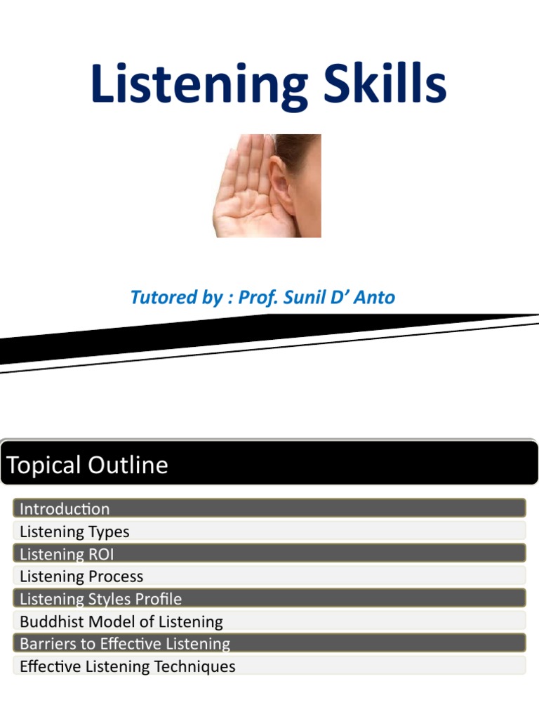 Mastering Effective Listening Skills | PDF | Nonverbal Communication | Mind