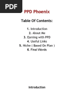 PPD Phoenix: Table of Contents