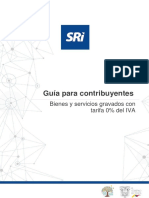 Bienes y Servicios Gravados Con Tarifa Cero Porciento Del IVA