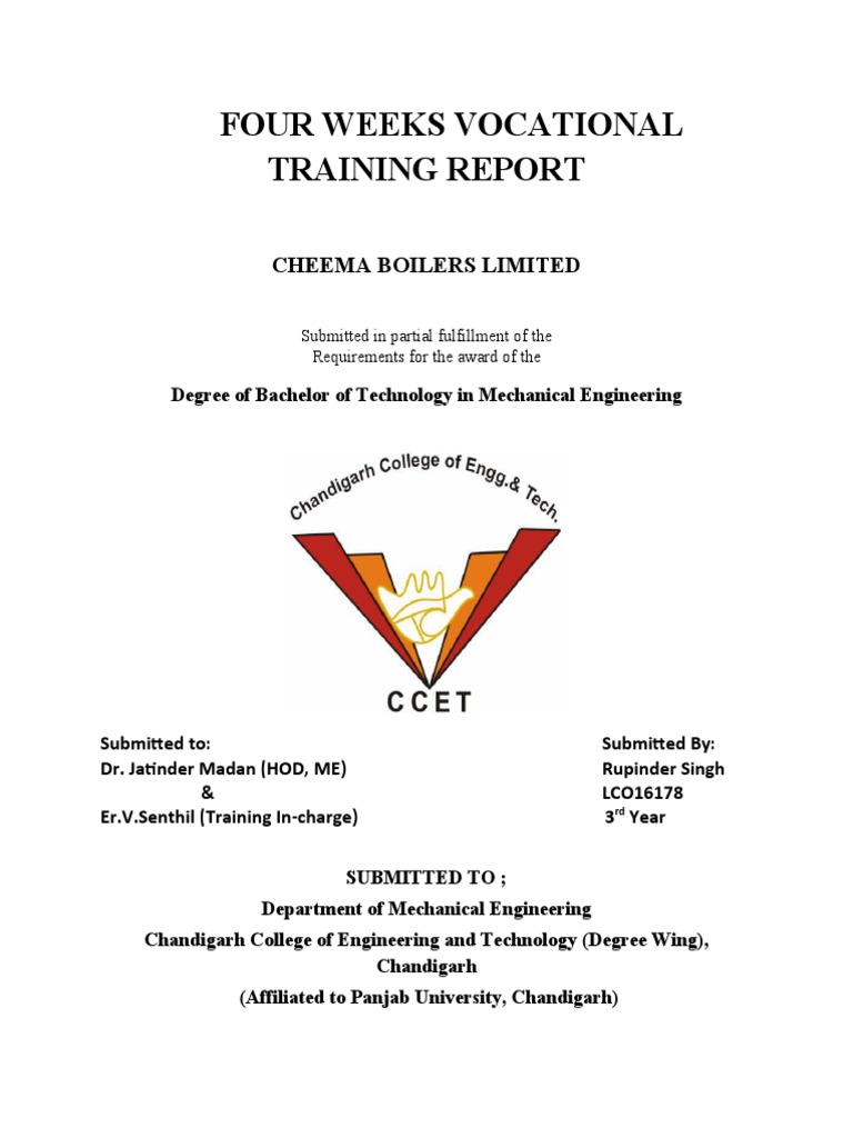 Vocational Training Report | PDF | Boiler | Fluidization