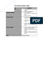 Temario Evaluación Formativa 3° Básico