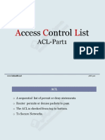 Ccess Ontrol Ist: ACL-Part1