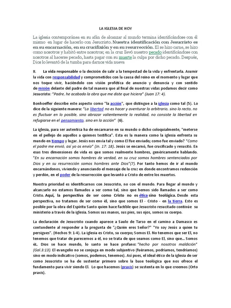 La Iglesia de Hoy | PDF | Jesús | Resurrección