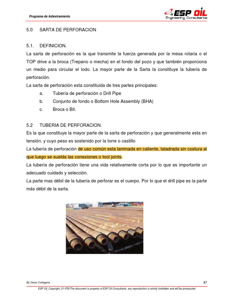 Docu - Tips 005 Drill Pipe Perforacion I | PDF | Pandeo | Presión