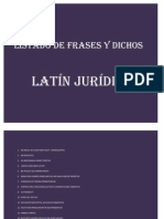 Listado de Frases y Dichos Del Latín Jurídico