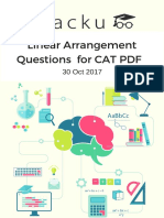 Linear Arrangement Questions For CAT PDF
