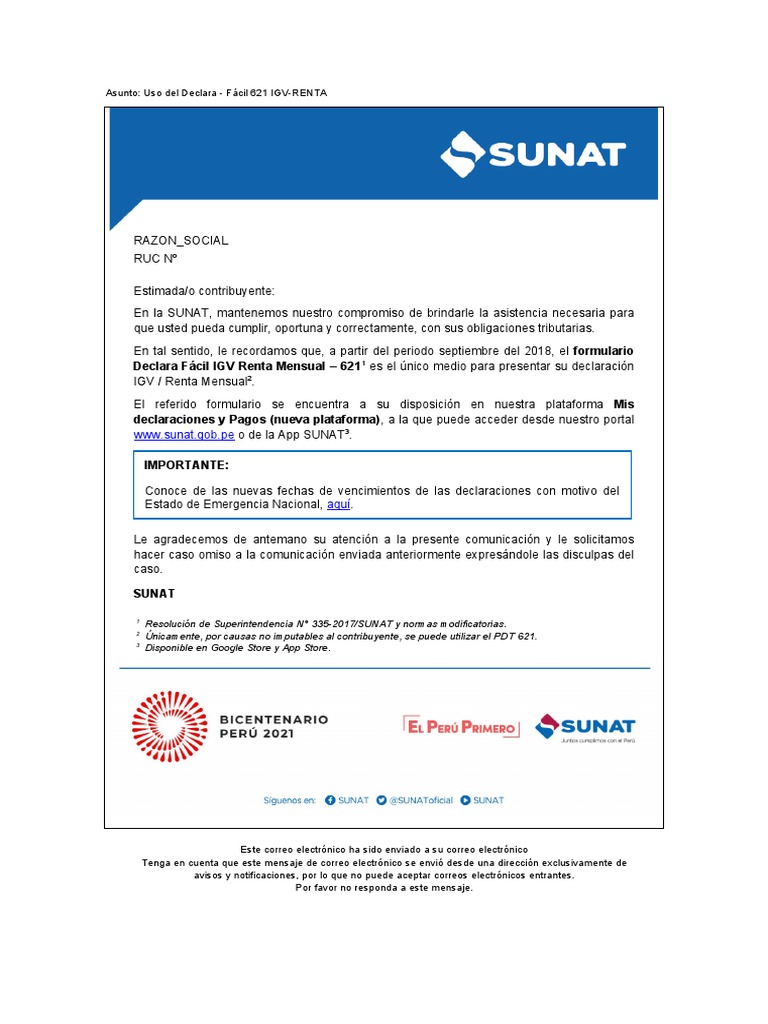 Presentan PDT y No Declara Facil V2 | PDF