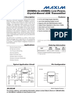 300Mhz-To-450Mhz Low-Power, Crystal-Based Ask Transmitter: General Description Features