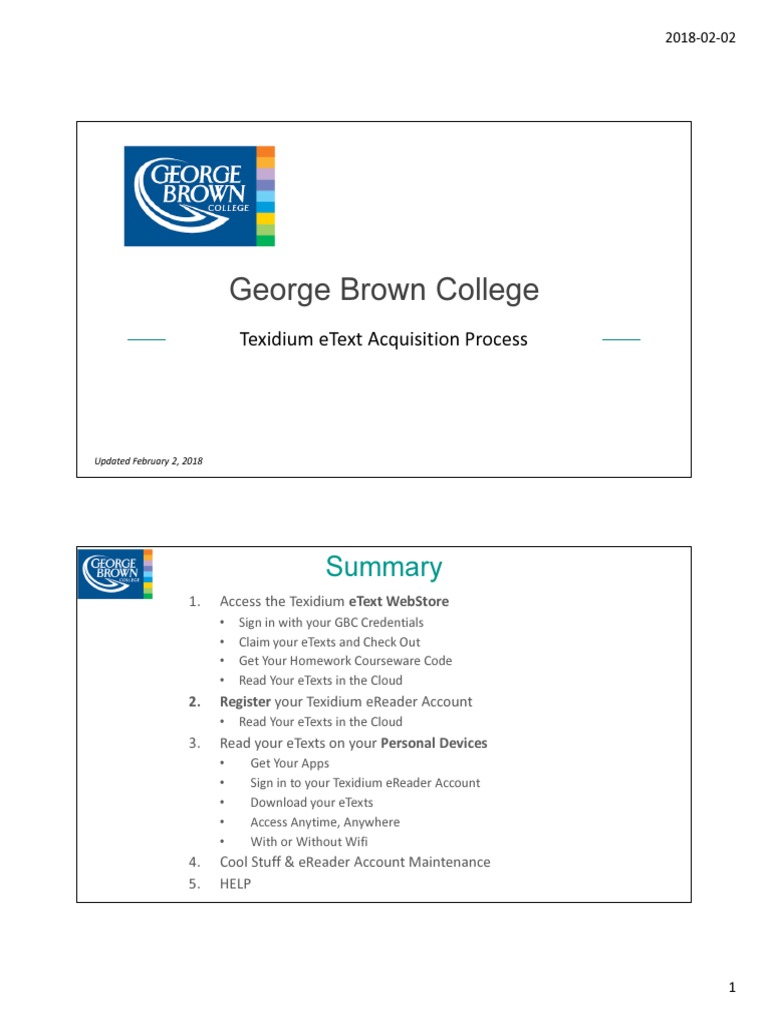 Texidium eText Access Guide | PDF | E Reader | Mobile App