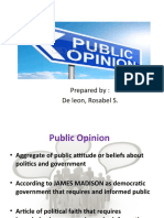 Public Opinion: Prepared By: de Leon, Rosabel S