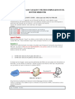 EXPLICACIÓN DE LOS CANALES Y FILTROS EMPLEADOS EN EL ROUTER MIKROTIK