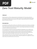 Microsoft Zero Trust Maturity Model - Oct 2019