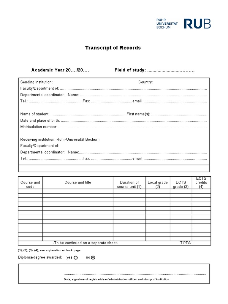 Transcript of Records - Mit Logo | PDF | Academic Term | Academia