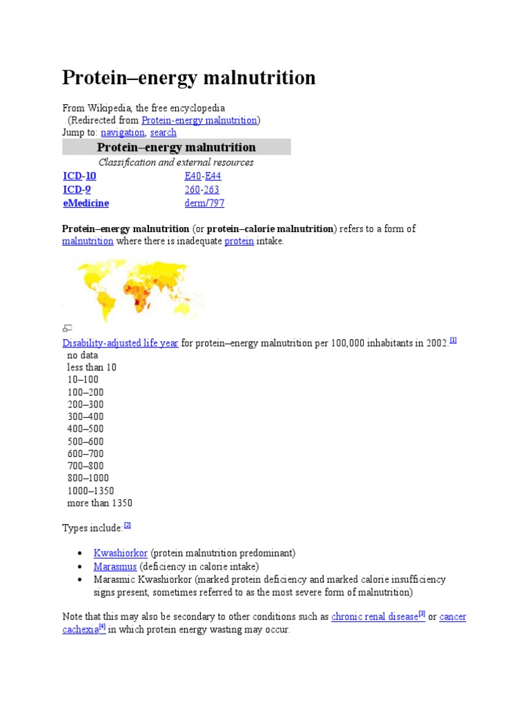 ProteinEnergy Malnutrition PDF Malnutrition Epidemiology
