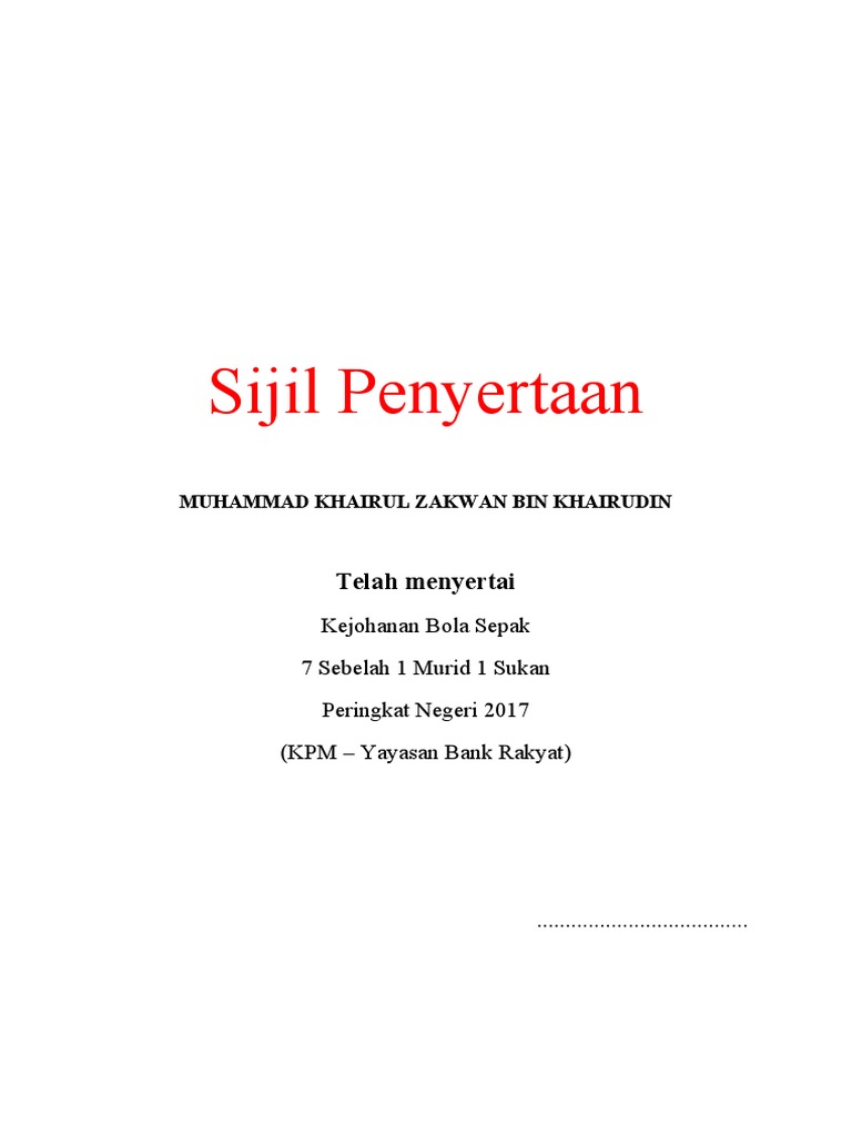 Sijil Pencapaian Bank Rakyat Pdf