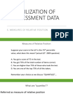 Utilization of Assessment Data: E. Measures of Relative Position