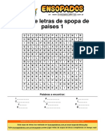 Sopa de Letras de Spopa de Paises - 1