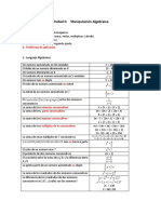 Ejercicios de Lenguaje Algebraico