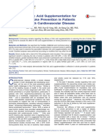 Folic Acid Supplementation For Stroke Prevention in Patients With Cardiovascular Disease